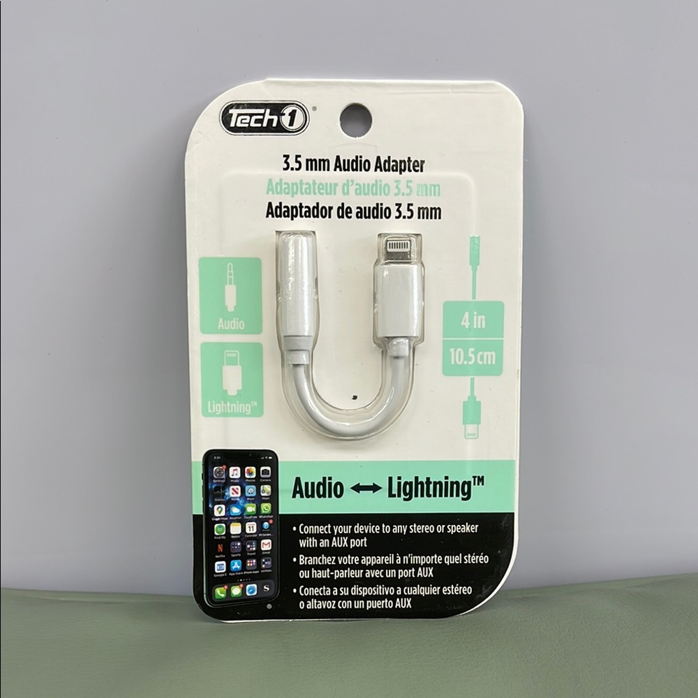tech21 White Lightning to 3.5mm Audio Adapter
